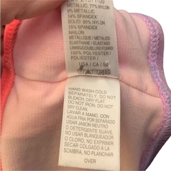 Beach Lingo Girls Colorblock Bandeau Bikini Swim Top Size 10 - Picture 5 of 5